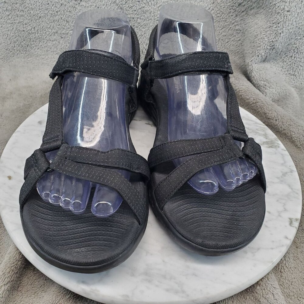 Skechers Shoes Womens Size 9 Black Textile On The Go GoWalk Sandals - Picture 5 of 10